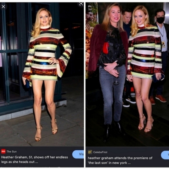 Alice + Olivia Mailynn Sequin Striped Multicolored Mini Dress SIZE 12 NWT $985 - Picture 10 of 15